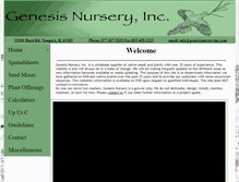 Tablet Screenshot of genesisnurseryinc.com